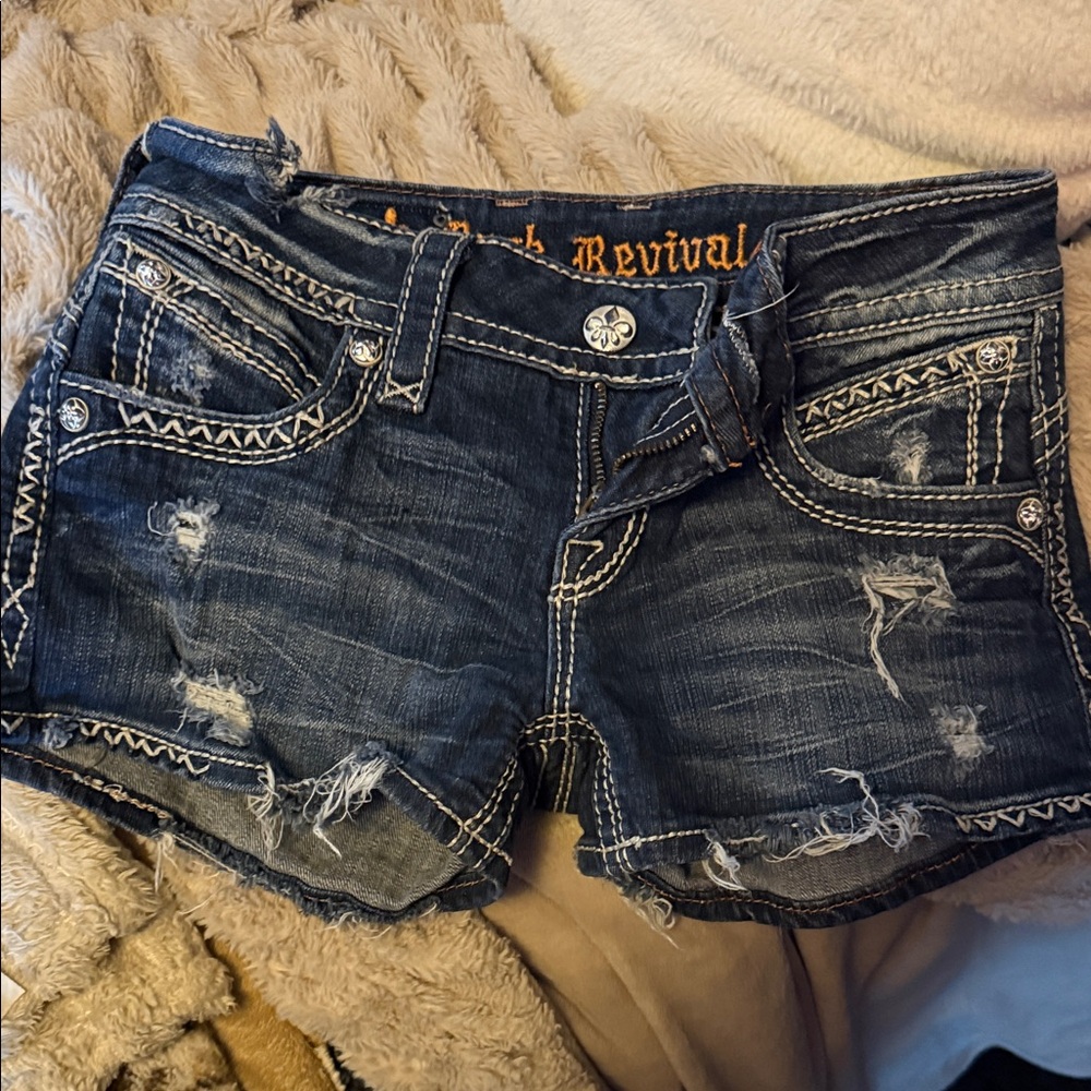 Rock Revival Women's Jean Shorts - Dark Blue